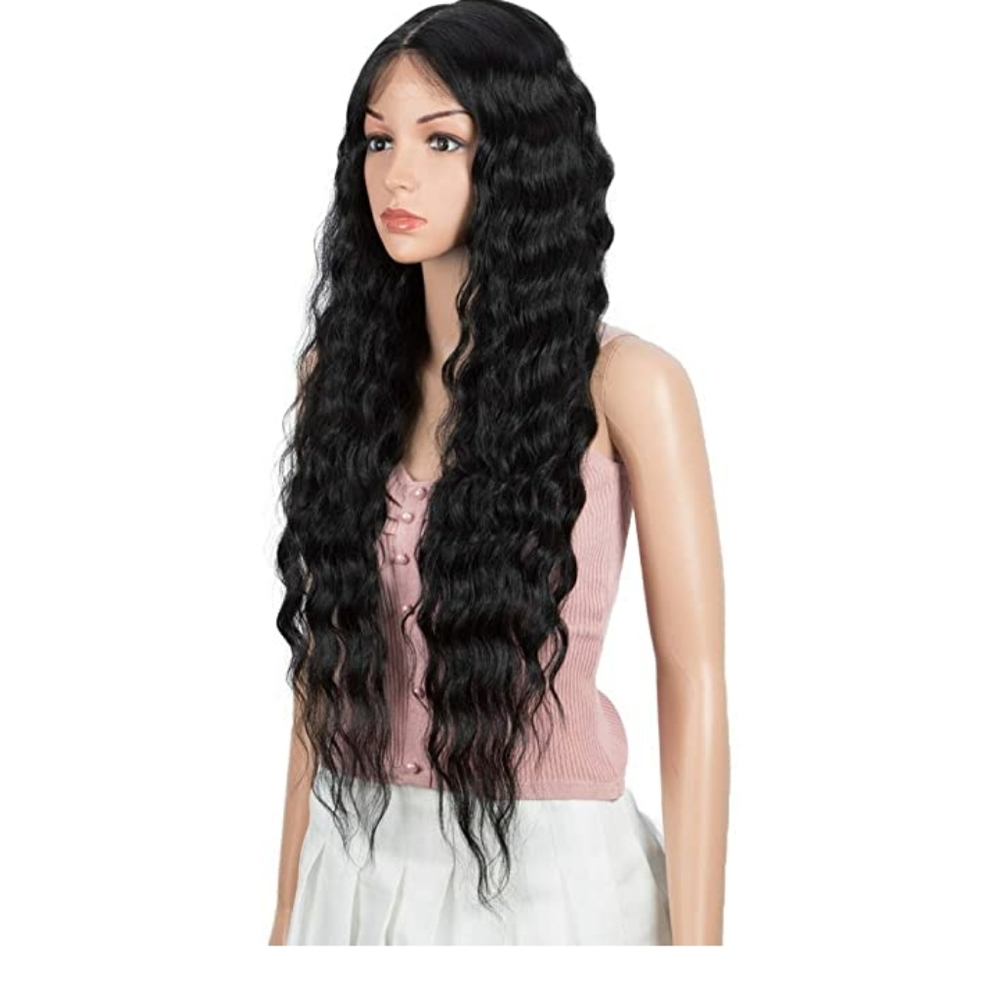 30'' Long Wavy Lace Front with 1.5"x4" Wig